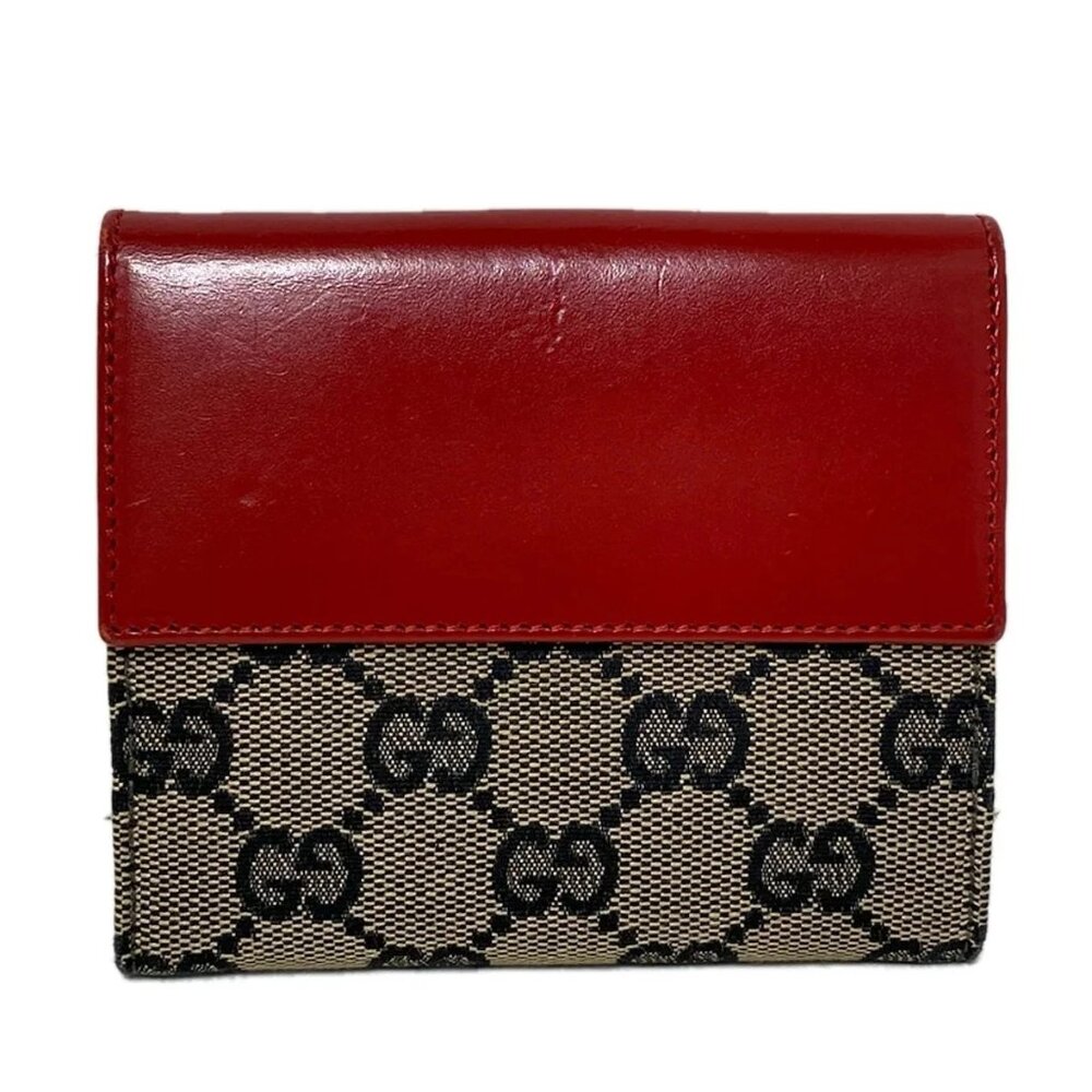 Authentic GUCCI Jackie GG Pattern Jacquard Leather Wallet br176-112025 - Picture 2 of 8